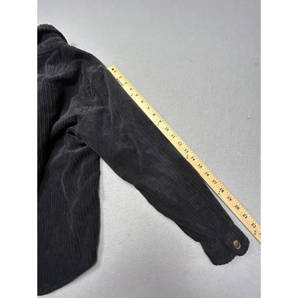 Love Tree Shirt Jacket Corduroy Polyester Gray Small Womens